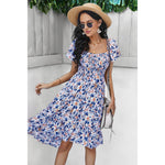 YESFASHION Bohemian Print Dress 2022 Summer Short Sleeve Mori Dress