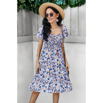 YESFASHION Bohemian Print Dress 2022 Summer Short Sleeve Mori Dress