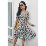 YESFASHION Bohemian Print Dress 2022 Summer Short Sleeve Mori Dress