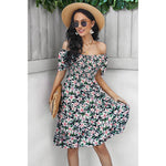 YESFASHION Bohemian Print Dress 2022 Summer Short Sleeve Mori Dress