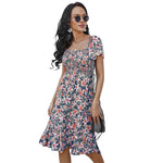 YESFASHION Bohemian Print Dress 2022 Summer Short Sleeve Mori Dress