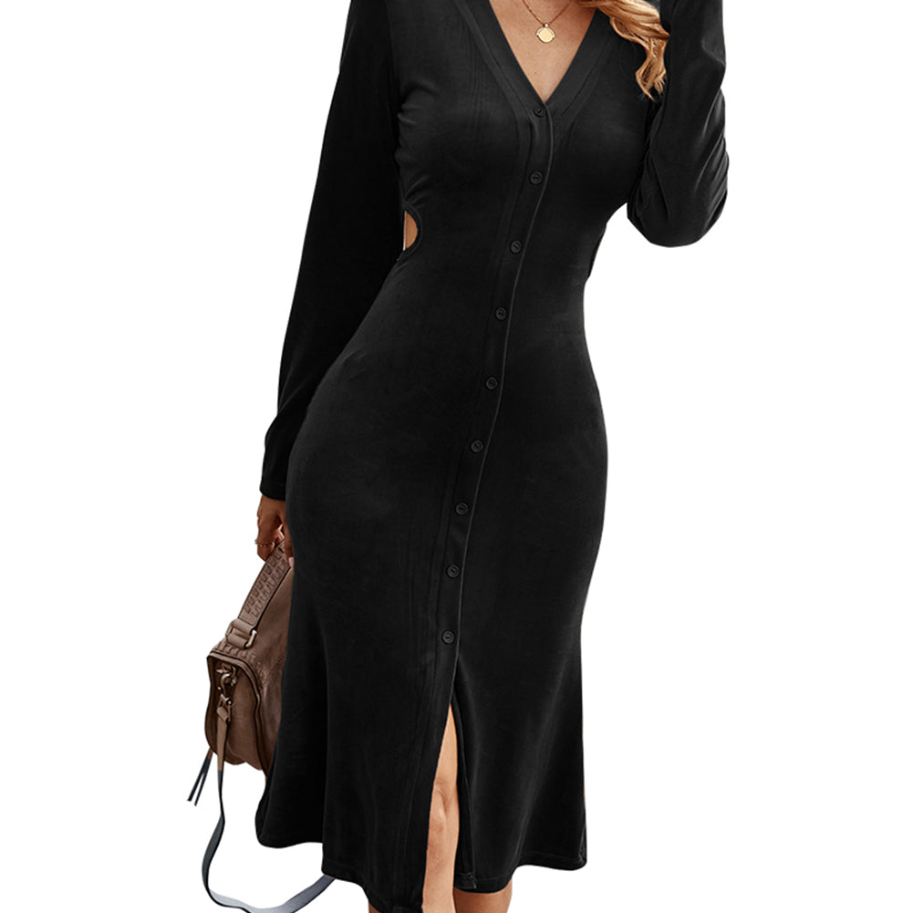 YESFASHION New Dress Slim Dress Temperament