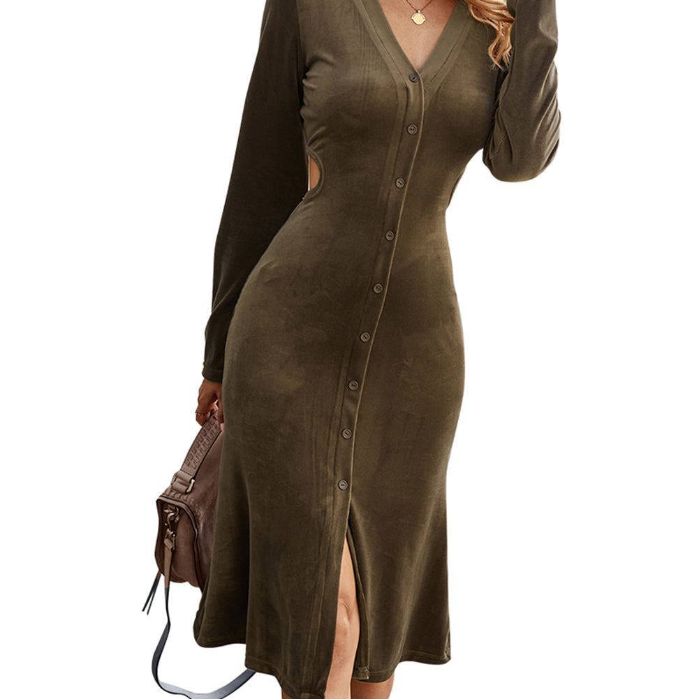 YESFASHION New Dress Slim Dress Temperament