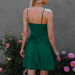 YESFASHION Women Ruffled Suspender Dress