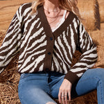 YESFASHION Style Cotton Single Breasted Lace Collar Sweaters Tops