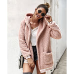 YESFASHION Women Clothing Winter New Hooded Fur Coat Long Tops PBY-0Y05
