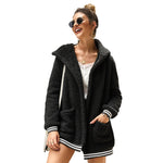 YESFASHION Women Clothing Winter New Hooded Fur Coat Long Tops PBY-0Y05