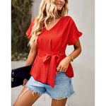 YESFASHION Waist Slimming Tops Women Temperament Shirt