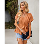 YESFASHION Waist Slimming Tops Women Temperament Shirt