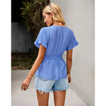 YESFASHION Waist Slimming Tops Women Temperament Shirt