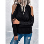Loose Sweater Autumn Winter Off-the-shoulder Warm Top Loose Sweater