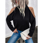 Loose Sweater Autumn Winter Off-the-shoulder Warm Top Loose Sweater