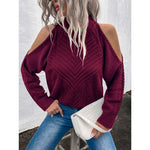 Loose Sweater Autumn Winter Off-the-shoulder Warm Top Loose Sweater
