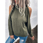 Loose Sweater Autumn Winter Off-the-shoulder Warm Top Loose Sweater