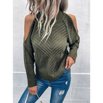 Loose Sweater Autumn Winter Off-the-shoulder Warm Top Loose Sweater