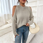 Loose Sweater Autumn Winter Off-the-shoulder Warm Top Loose Sweater