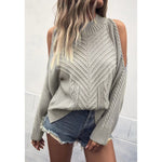 Loose Sweater Autumn Winter Off-the-shoulder Warm Top Loose Sweater
