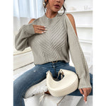 Loose Sweater Autumn Winter Off-the-shoulder Warm Top Loose Sweater