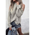 Loose Sweater Autumn Winter Off-the-shoulder Warm Top Loose Sweater