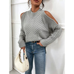 Loose Sweater Autumn Winter Off-the-shoulder Warm Top Loose Sweater