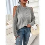 Loose Sweater Autumn Winter Off-the-shoulder Warm Top Loose Sweater