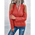 Loose Sweater Autumn Winter Off-the-shoulder Warm Top Loose Sweater
