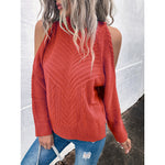 Loose Sweater Autumn Winter Off-the-shoulder Warm Top Loose Sweater