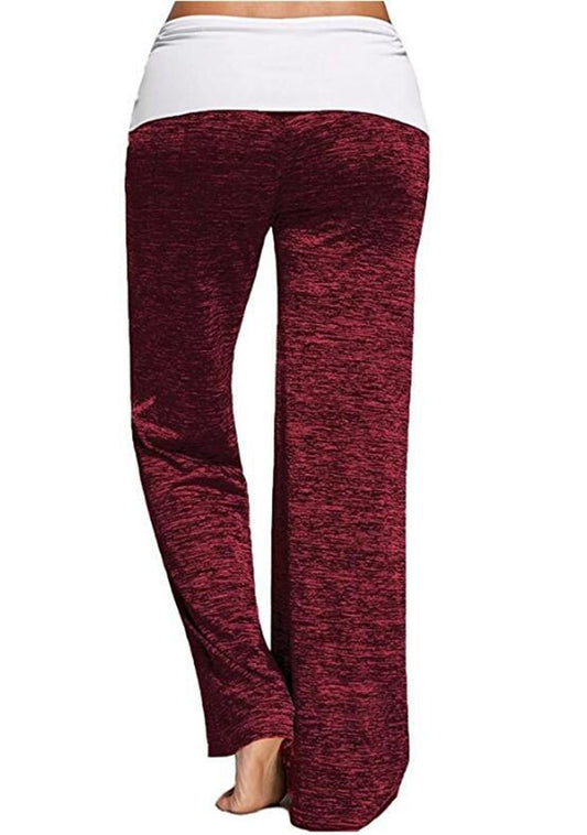 YESFASHION Hot Style Stitching Trousers Outdoor Casual Wide-leg Pants