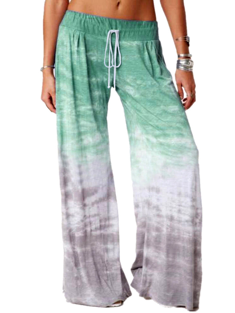 YESFASHION Loose Gradient Pants Yoga Wide Leg Sports Trousers