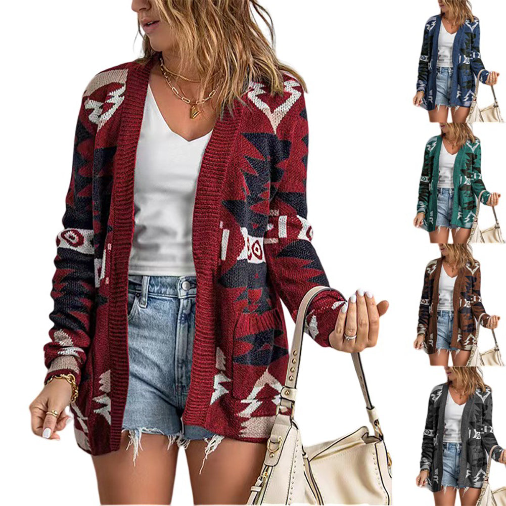 YESFASHION Women Halloween Sweaters Christmas Knitted Cardigan PBY-0Y4T