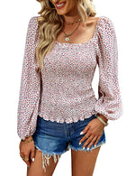 YESFASHION Self-designed Square Collar Shirt Four Seasons Women