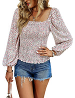 YESFASHION Self-designed Square Collar Shirt Four Seasons Women