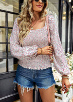 YESFASHION Self-designed Square Collar Shirt Four Seasons Women