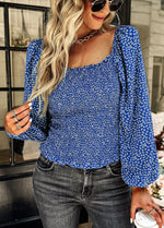 YESFASHION Self-designed Square Collar Shirt Four Seasons Women