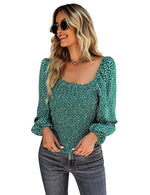 YESFASHION Self-designed Square Collar Shirt Four Seasons Women