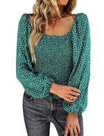 YESFASHION Self-designed Square Collar Shirt Four Seasons Women