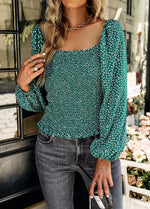 YESFASHION Self-designed Square Collar Shirt Four Seasons Women