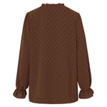 YESFASHION V-neck Shirts Women Fashion Casual Polka Dot Shirts