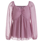 YESFASHION Pullover Tops Women Style Loose All-match Chiffon Shirt