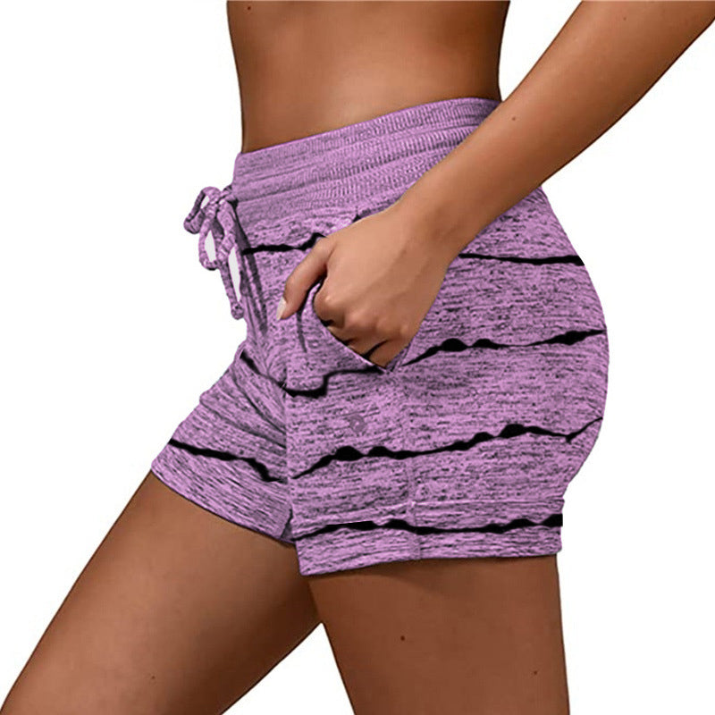 YESFASHION Women Clothing Quick-drying Shorts Yoga Pants