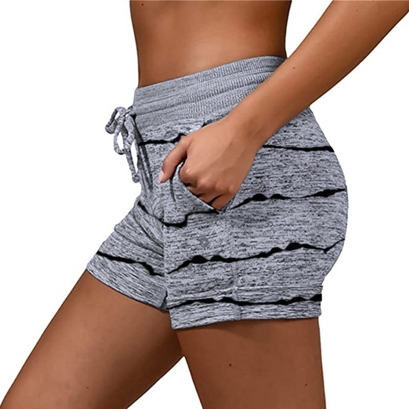 YESFASHION Women Clothing Quick-drying Shorts Yoga Pants