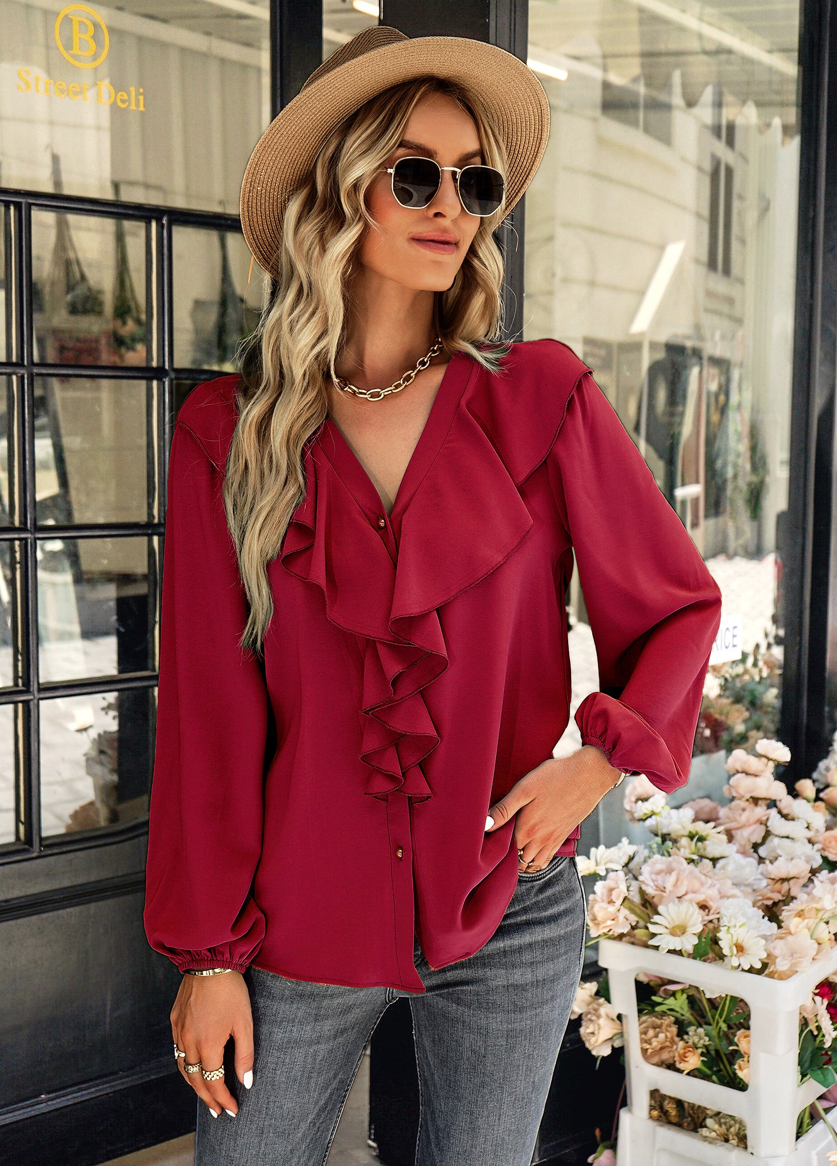 YESFASHION Long-sleeved Comfortable Shirt Four Seasons Tops