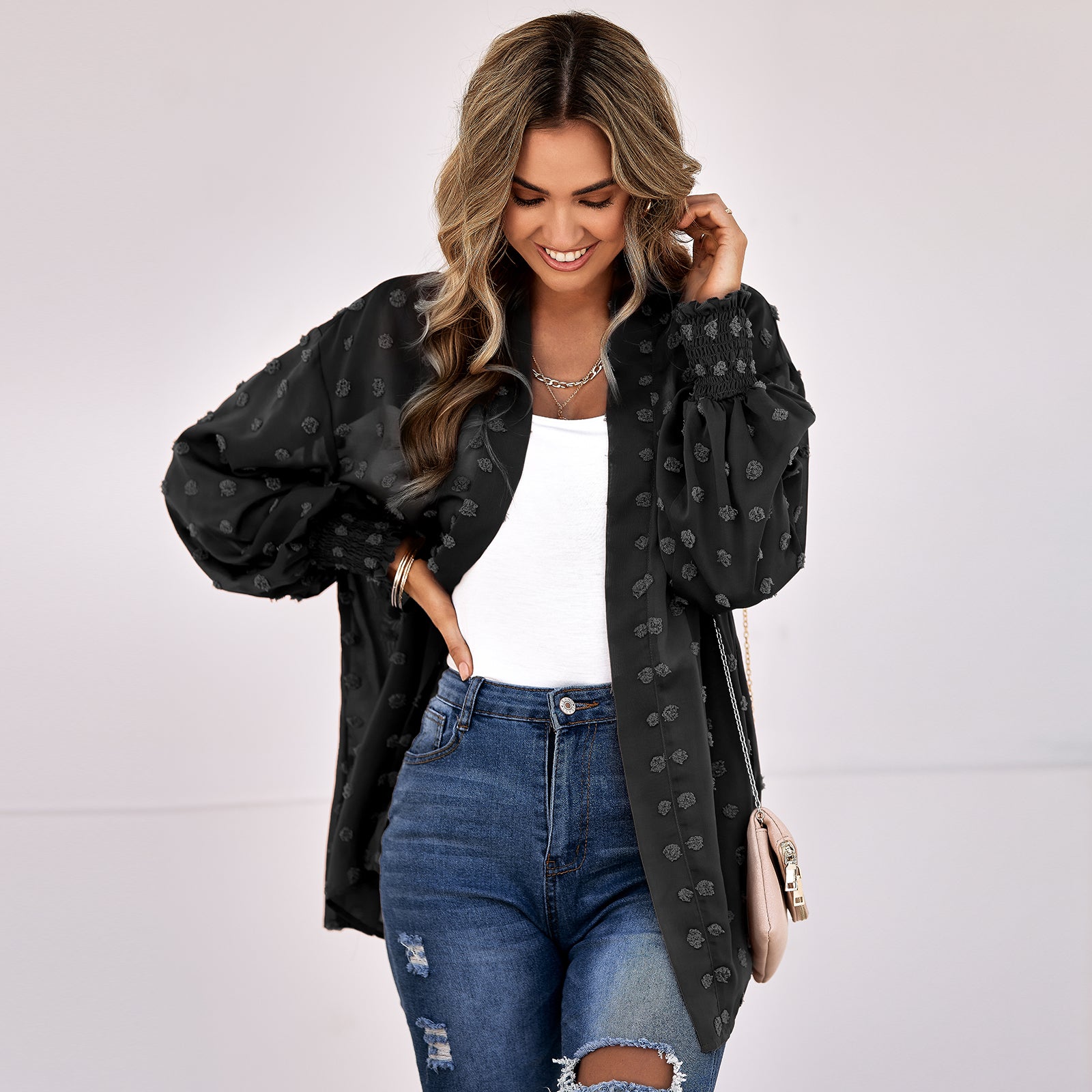 YESFASHION Women's Clothing Thin Cardigan Jacket Tops