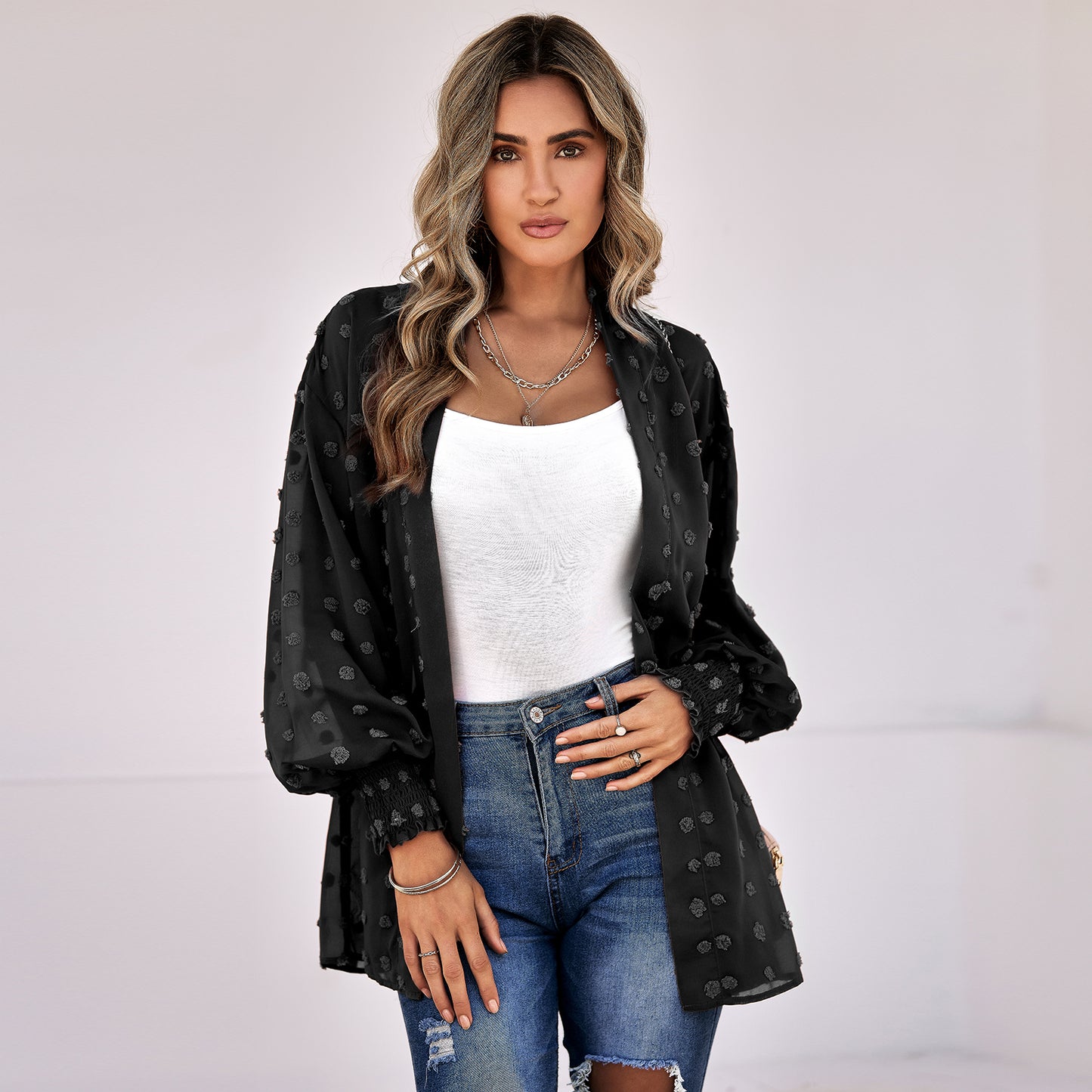 YESFASHION Women's Clothing Thin Cardigan Jacket Tops