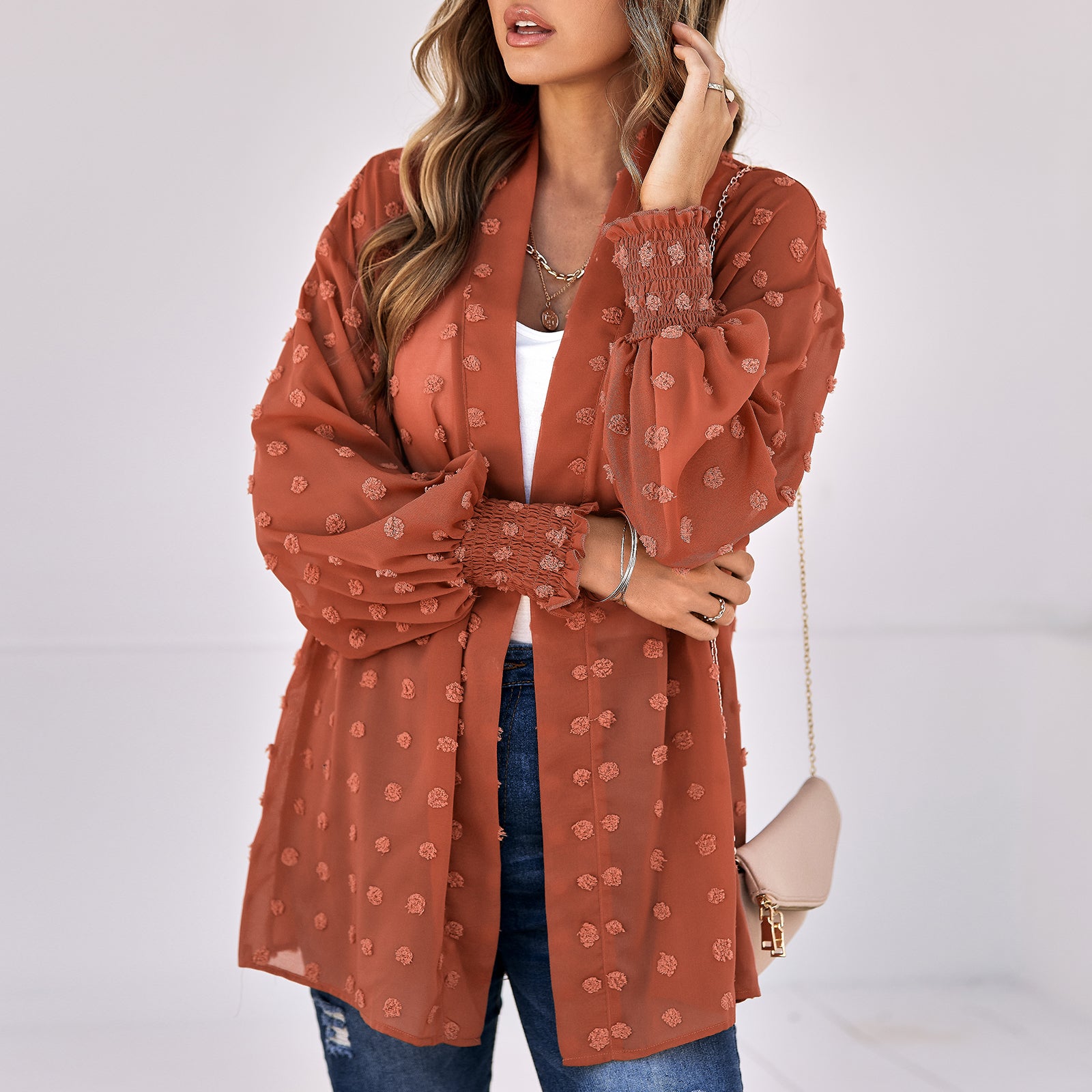 YESFASHION Women's Clothing Thin Cardigan Jacket Tops