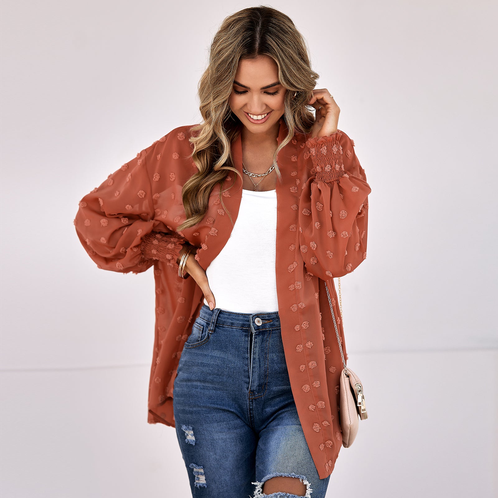 YESFASHION Women's Clothing Thin Cardigan Jacket Tops