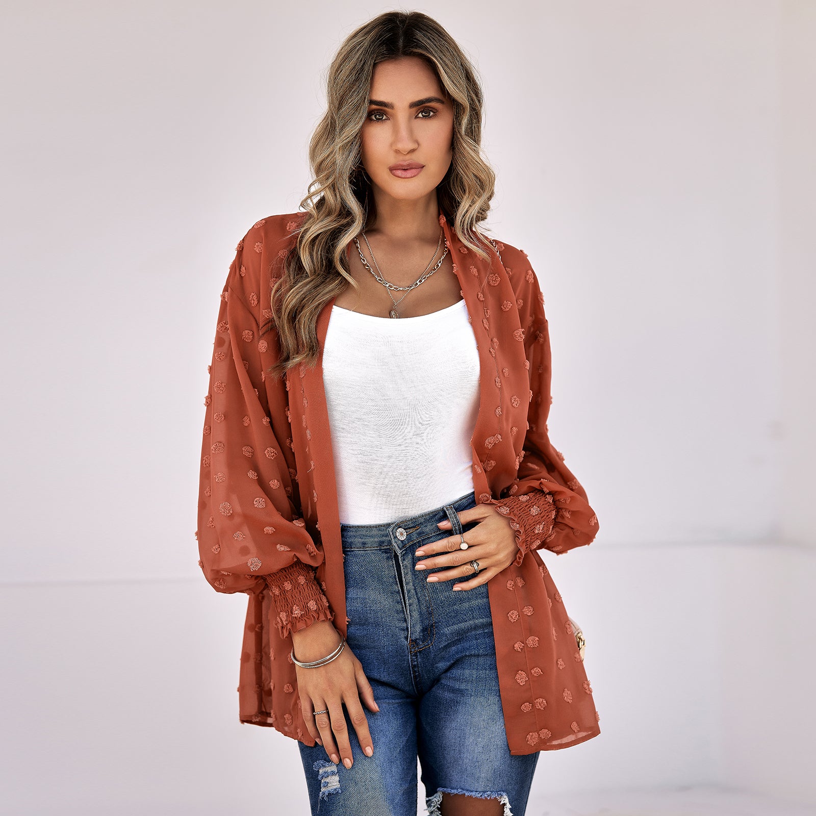YESFASHION Women's Clothing Thin Cardigan Jacket Tops