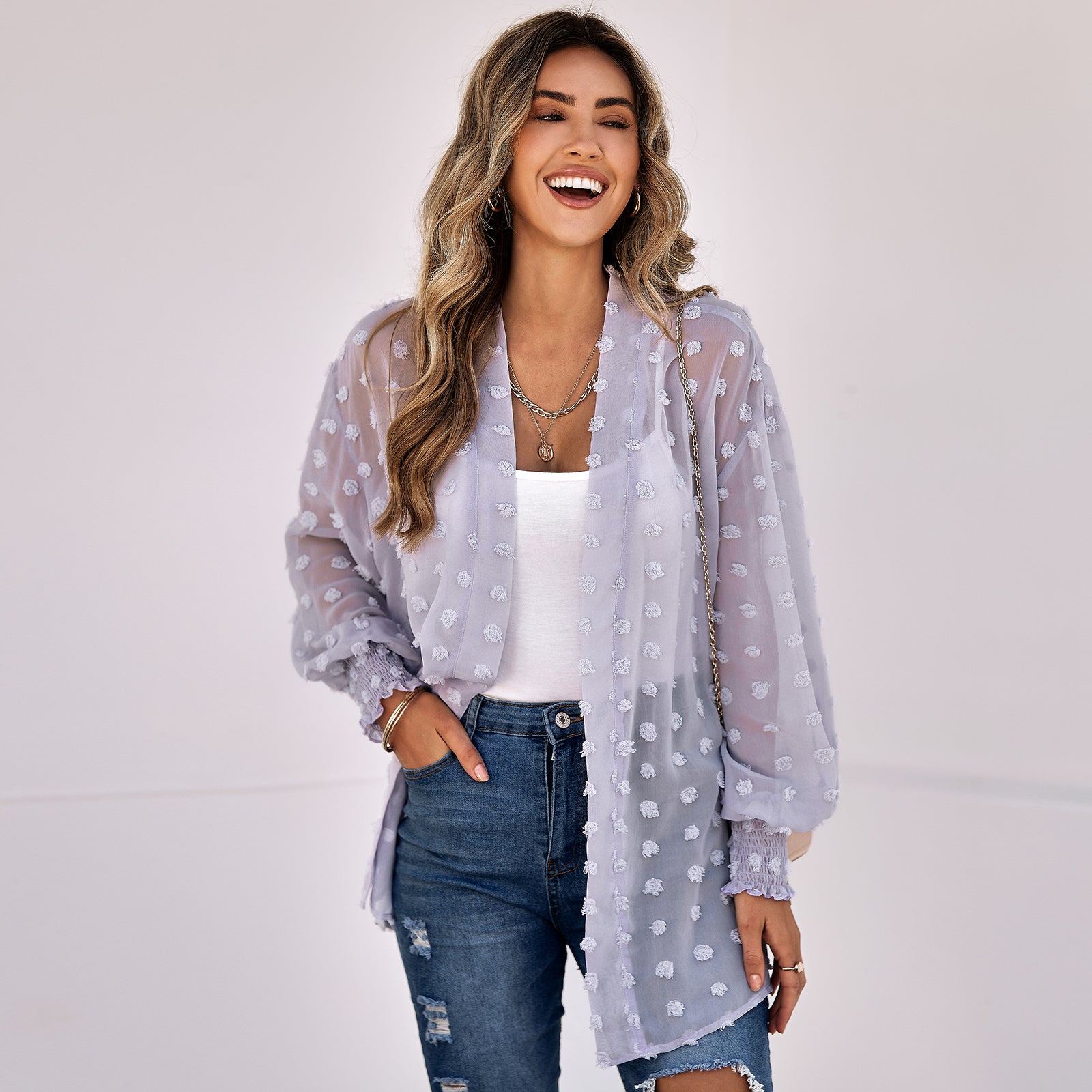 YESFASHION Women's Clothing Thin Cardigan Jacket Tops