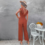 YESFASHION Female Fashionable Waist Slimming Jumpsuit Pants