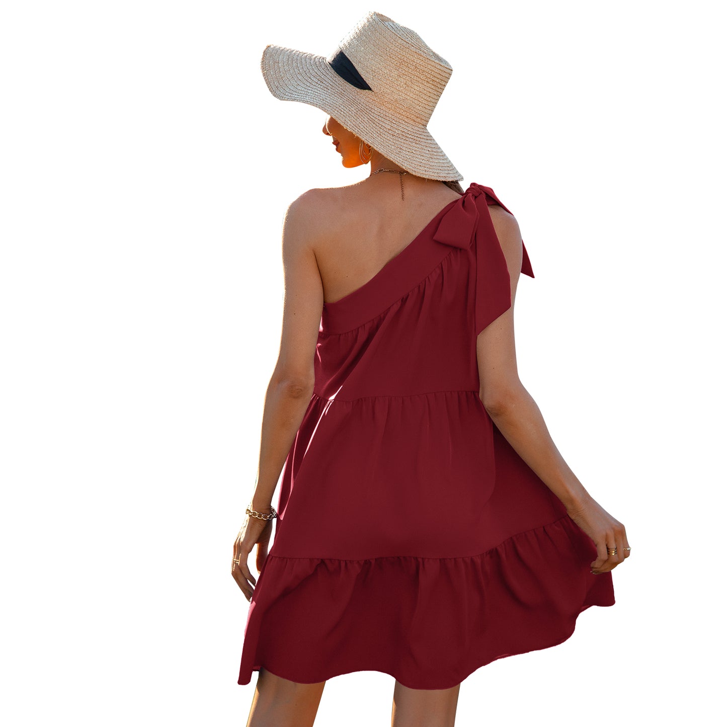 YESFASHION New Small Chiffon Skirt Beauty Design French Dress